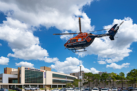 HCA Houston Healthcare AirLife helicopter