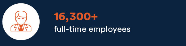 16,300+ full-time employees