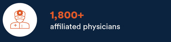1,800+ affiliated physicians